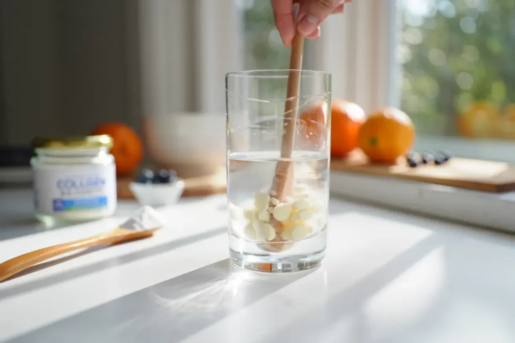 Préparation d'une boisson au collagène