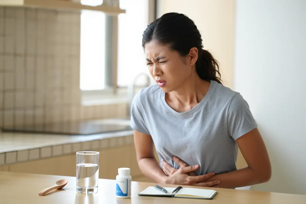 Personne souffrant de troubles digestifs