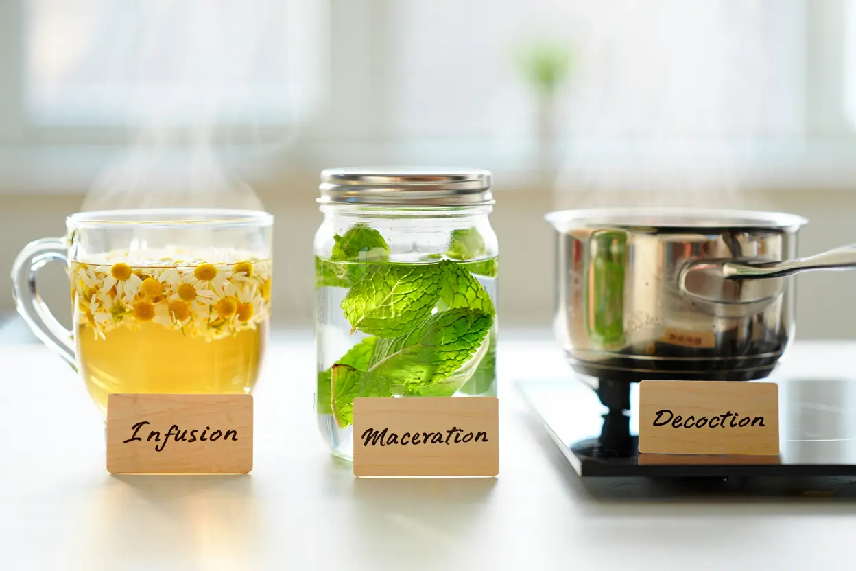 Trois méthodes de préparation des plantes médicinales