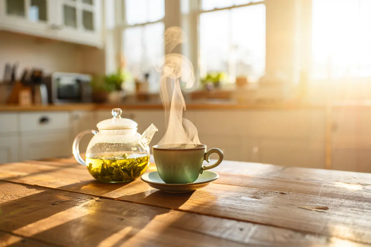 Thé vert matinal