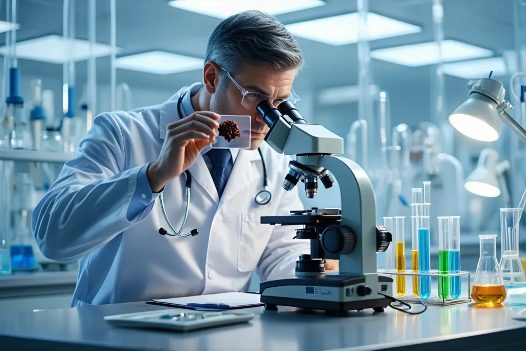 Analyse de shilajit en laboratoire