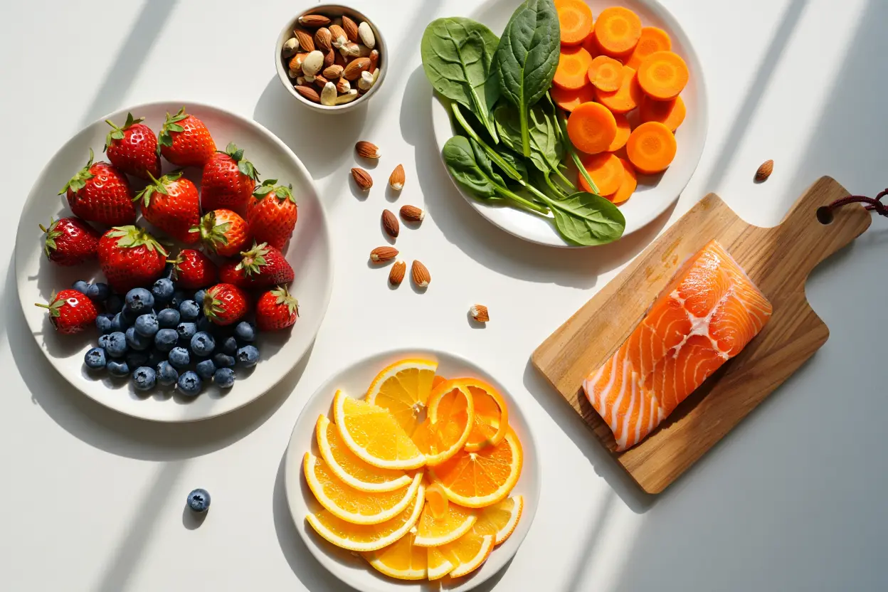 Alimentation antioxydante pour la peau