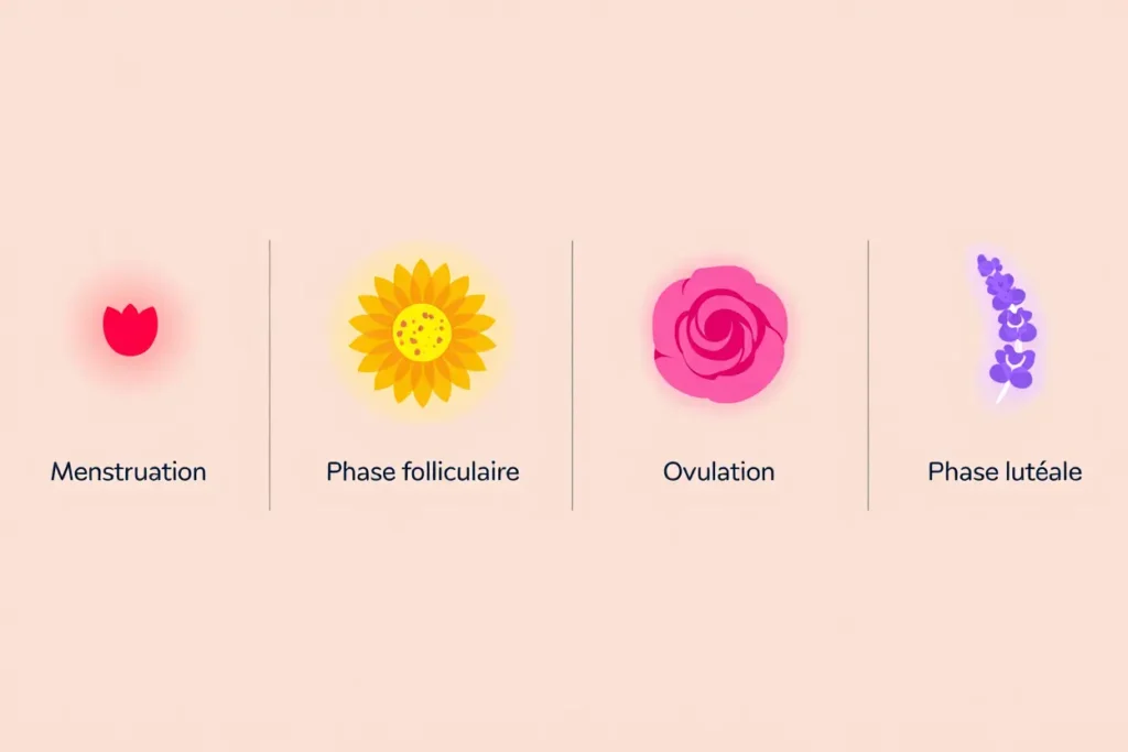 Phases du cycle menstruel
