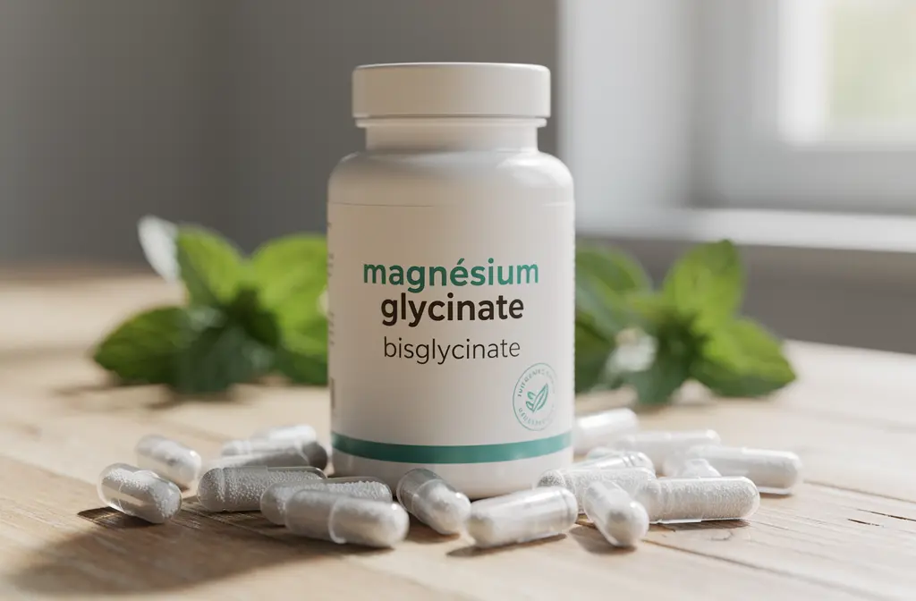 Bouteille de magnésium bisglycinate